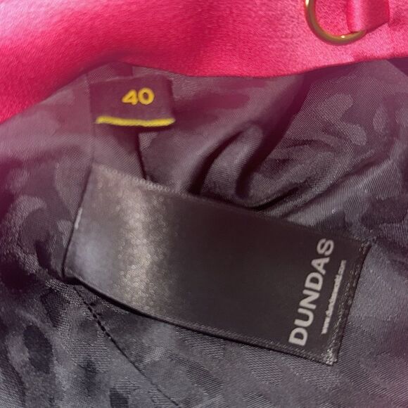 NWT Dundas Women's Pink Bambi Lace-Up Satin Mini Skirt Size IT40 US4 - Picture 13 of 15